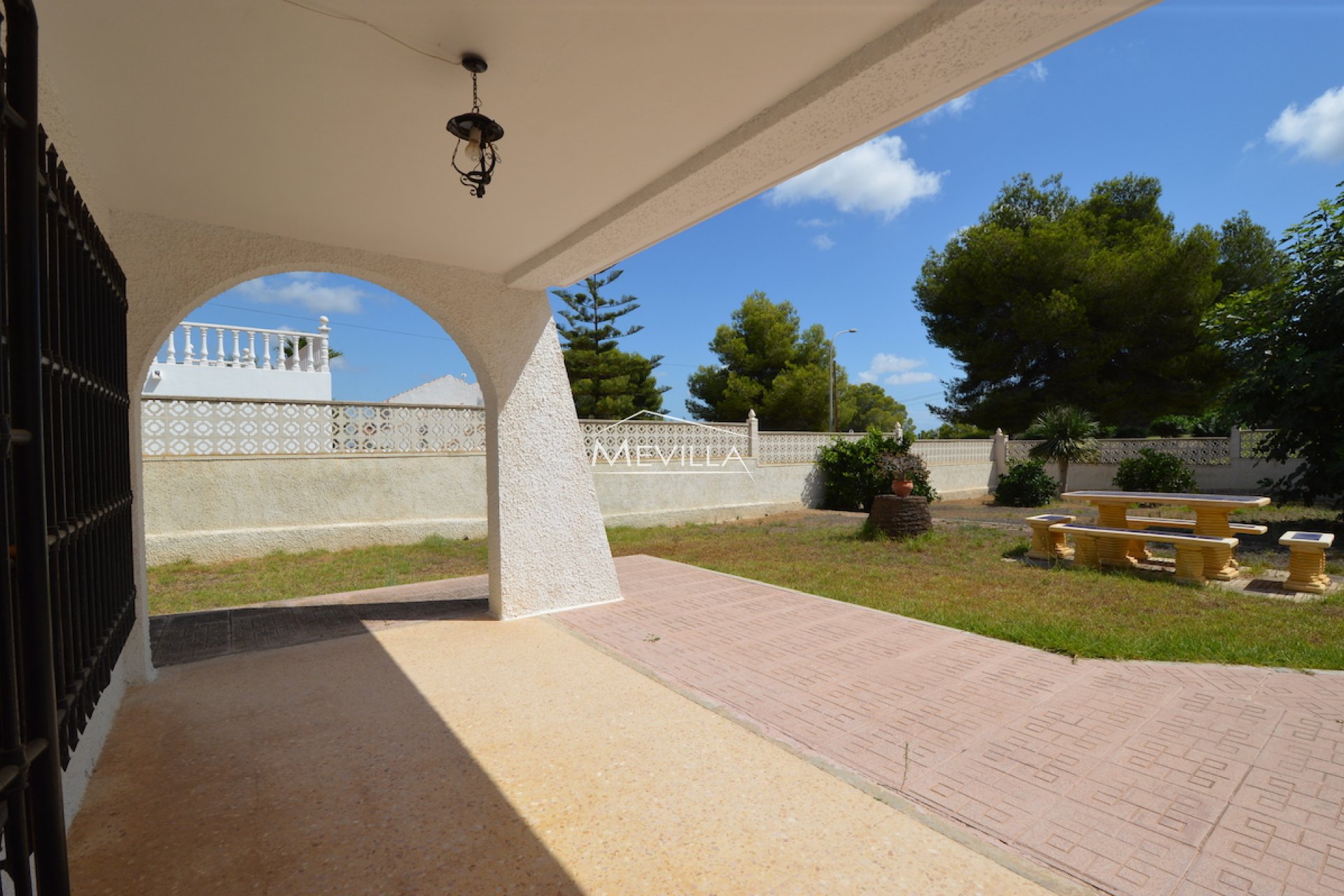 The covered terrace