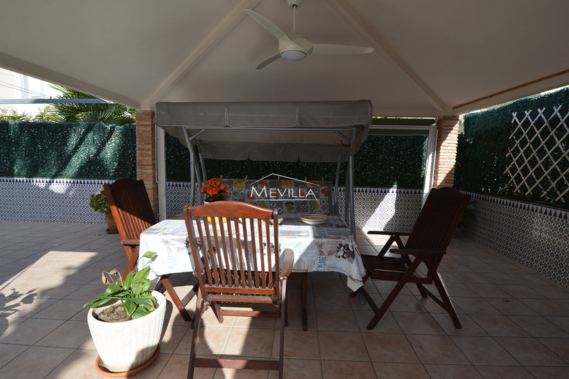 The covered terrace