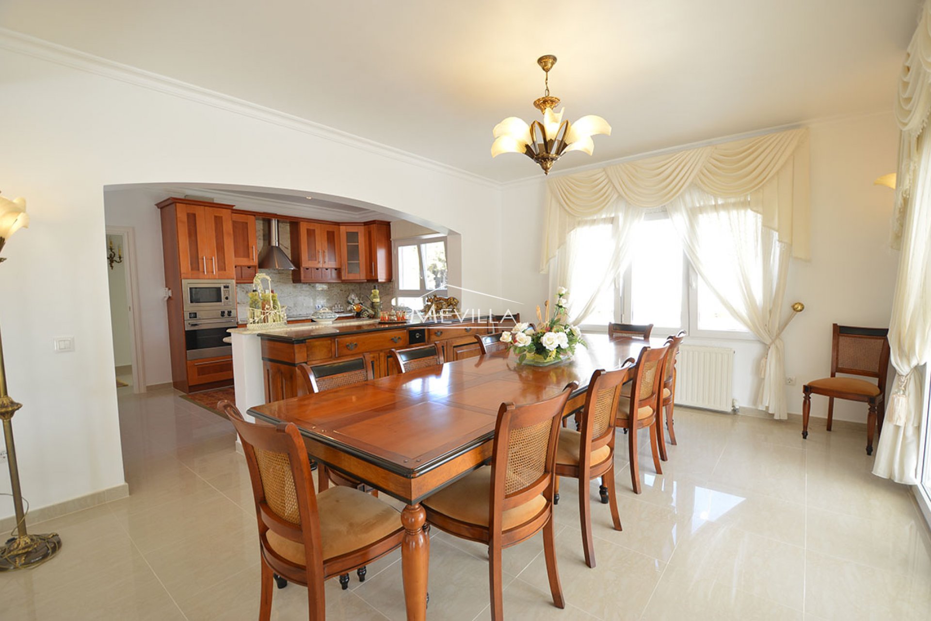 The dining area on the second floor