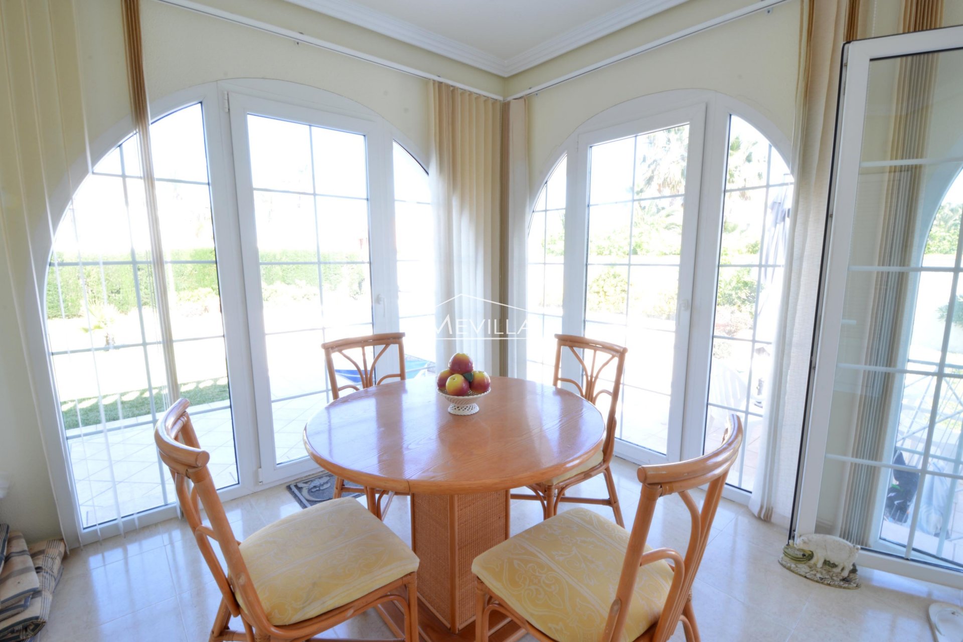 The dining area