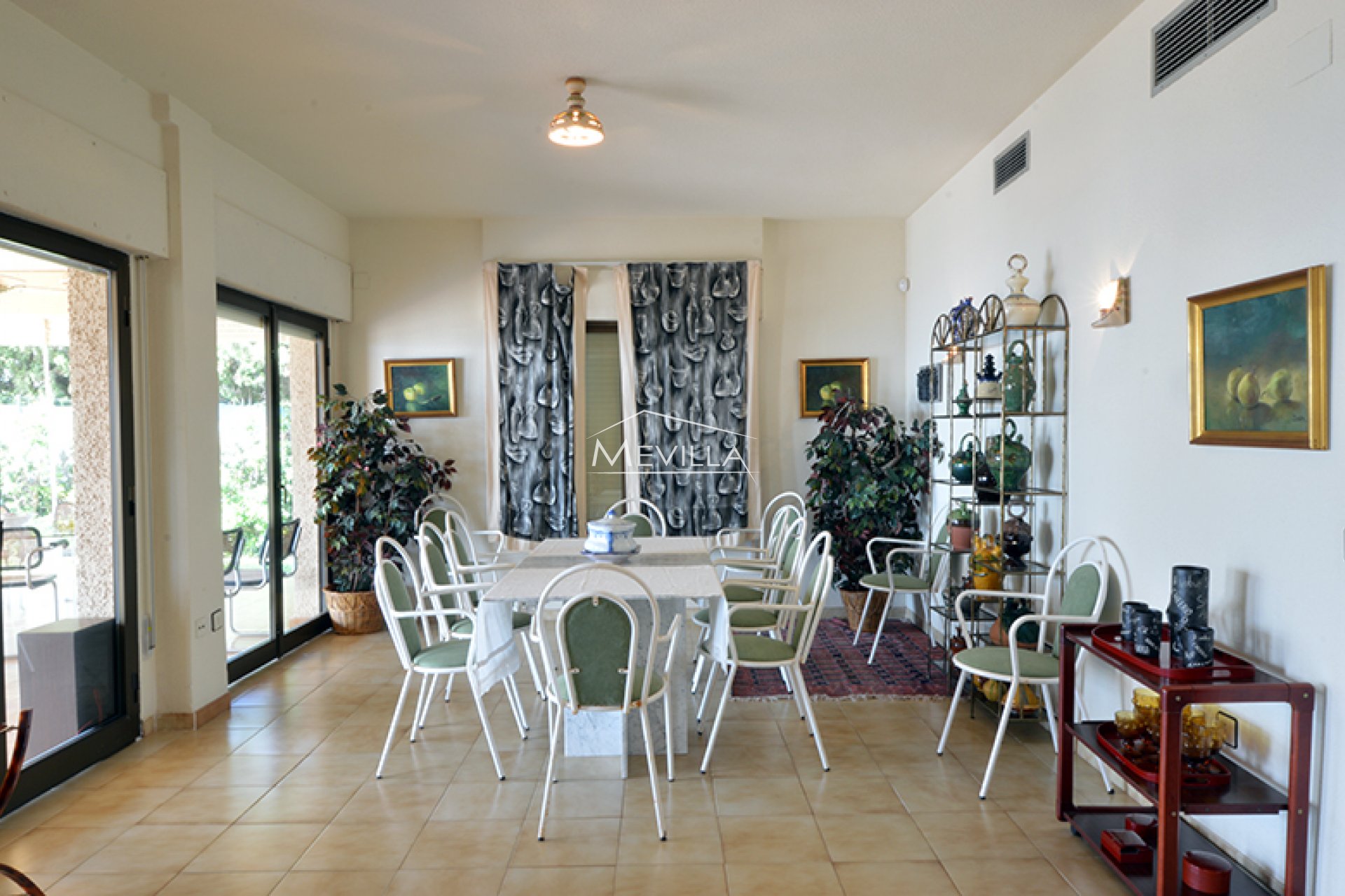 The dining area