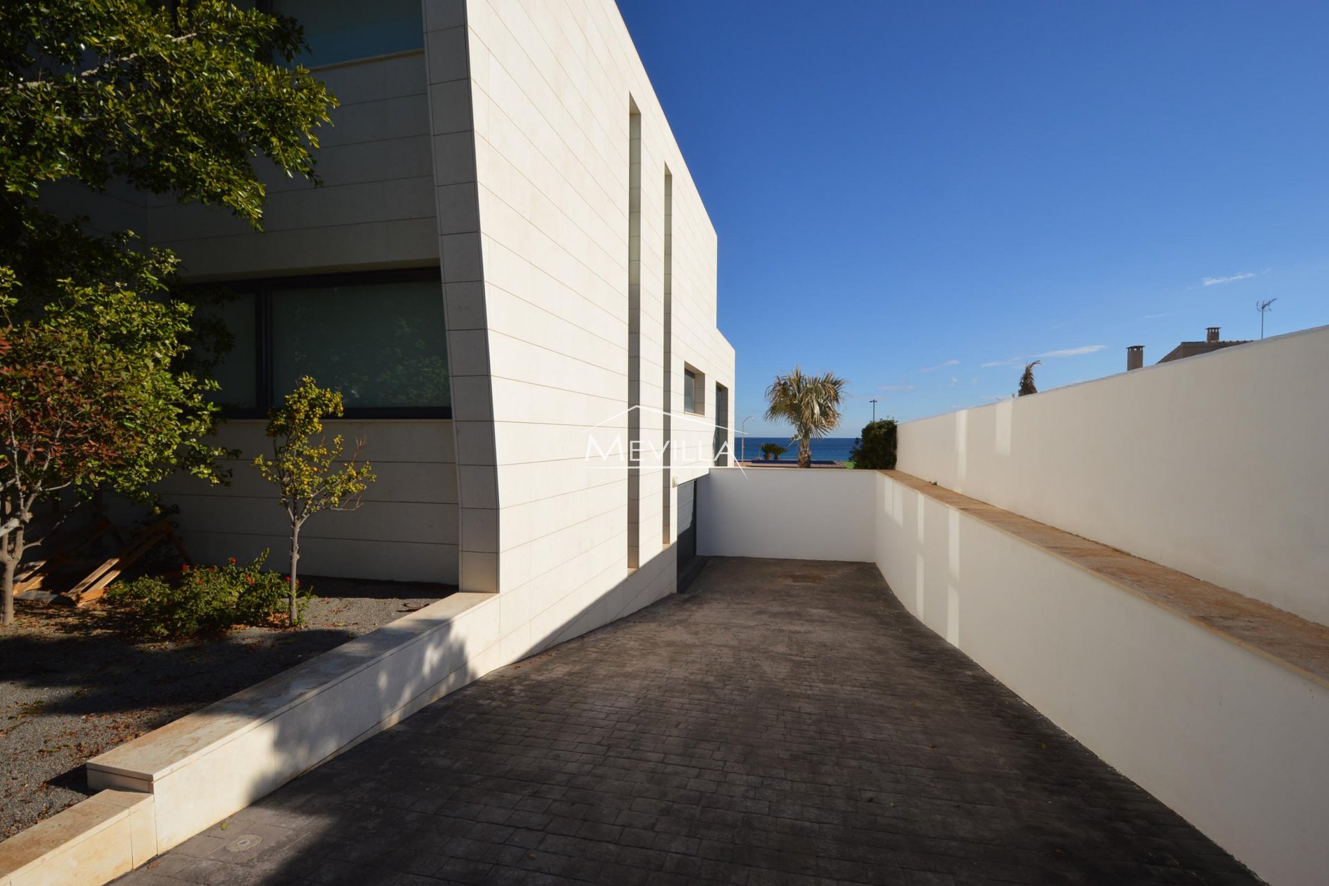 The entrance to the garage