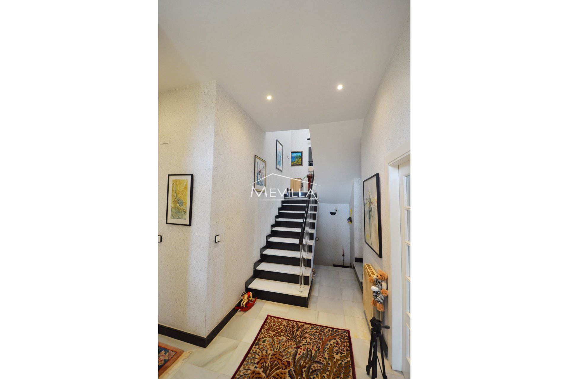 The stairs to the second floor