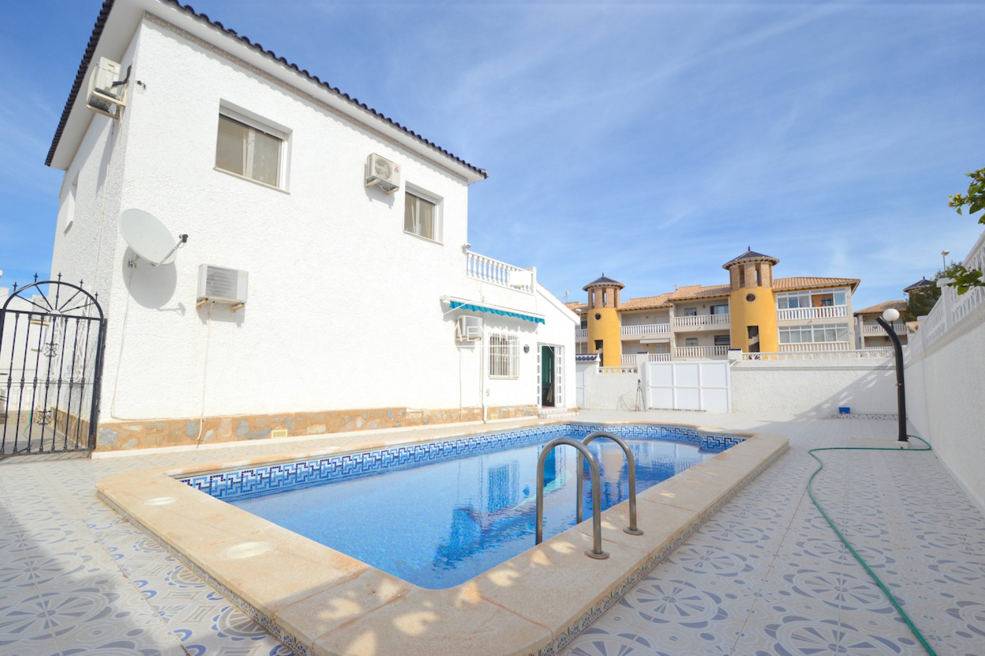 The villa with a private swimming pool