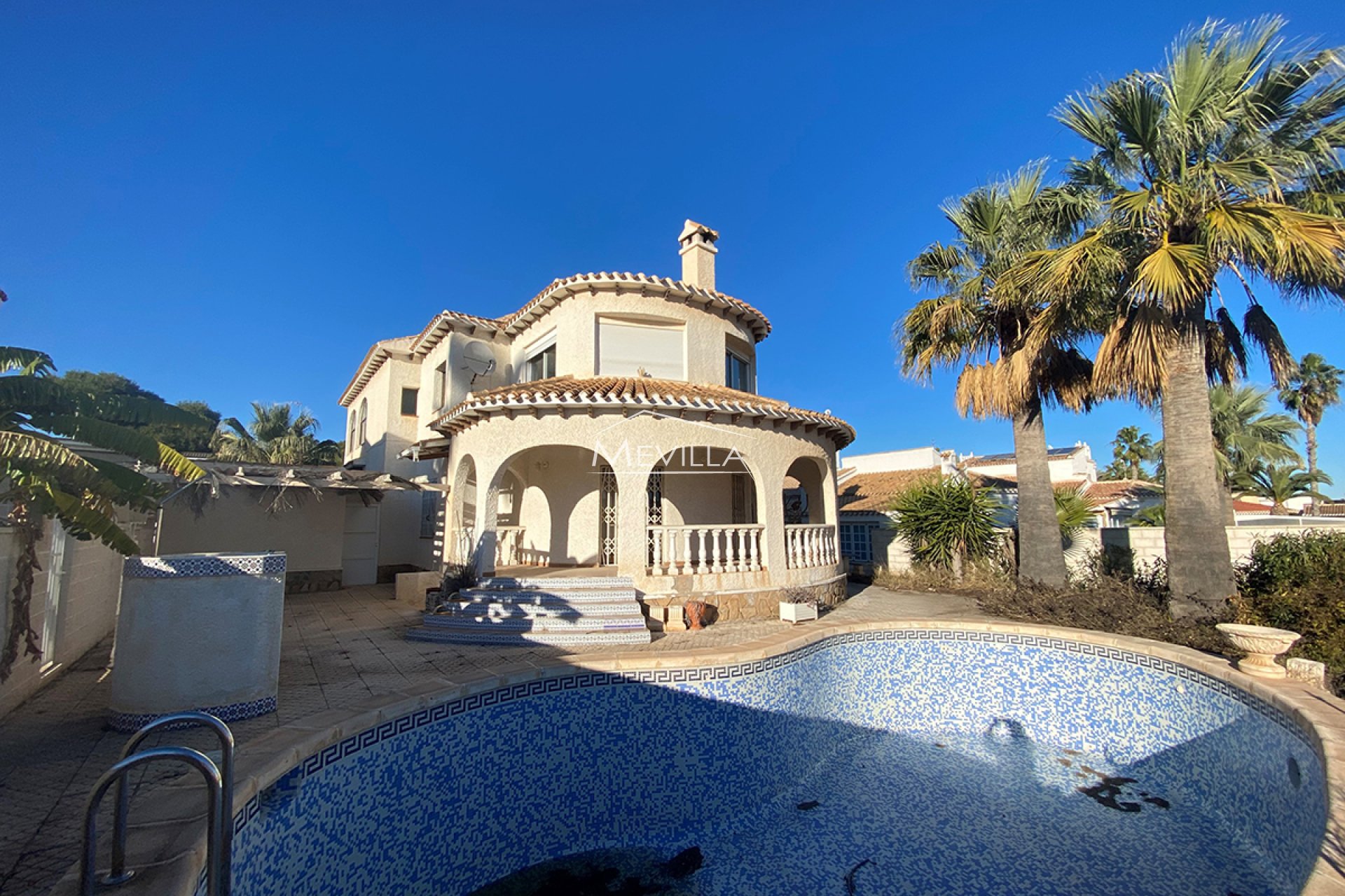 The villa with a private swimming pool