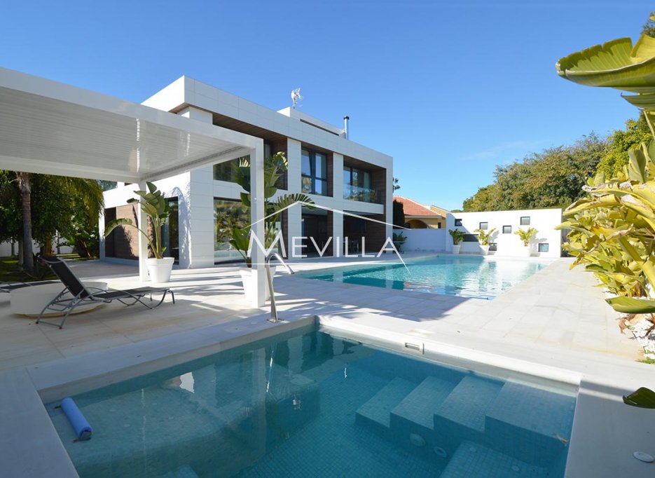 The villa with a swimming pool