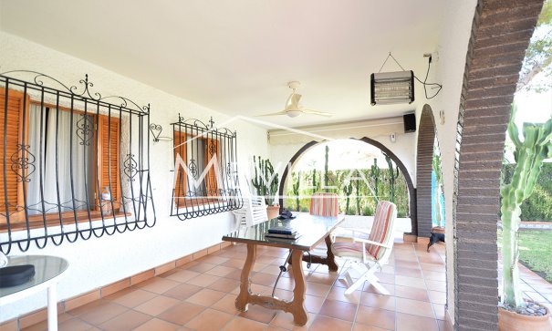 The covered terrace
